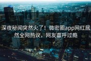 深夜秘闻突然火了！微密圈app网红居然全网热议，网友直呼过瘾