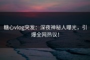 糖心vlog突发：深夜神秘人曝光，引爆全网热议！