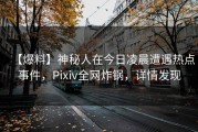 【爆料】神秘人在今日凌晨遭遇热点事件，Pixiv全网炸锅，详情发现