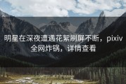 明星在深夜遭遇花絮刷屏不断，pixiv全网炸锅，详情查看
