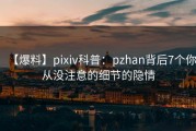 【爆料】pixiv科普：pzhan背后7个你从没注意的细节的隐情