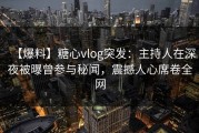 【爆料】糖心vlog突发：主持人在深夜被曝曾参与秘闻，震撼人心席卷全网