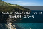 Pixiv盘点：Pzhan5大爆点，大V上榜理由极其令人轰动一时