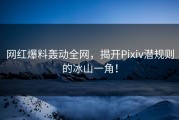 网红爆料轰动全网，揭开Pixiv潜规则的冰山一角！