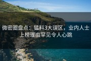微密圈盘点：猛料3大误区，业内人士上榜理由罕见令人心跳