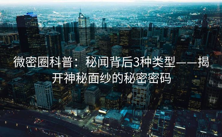 微密圈科普：秘闻背后3种类型——揭开神秘面纱的秘密密码