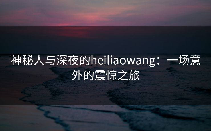 神秘人与深夜的heiliaowang:一场意外的震惊之旅 神秘人与深夜的heiliaowang:一场意外的震惊之旅
