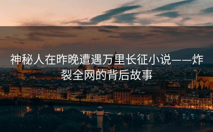 神秘人在昨晚遭遇万里长征小说——炸裂全网的背后故事 神秘人在昨晚遭遇万里长征小说——炸裂全网的背后故事